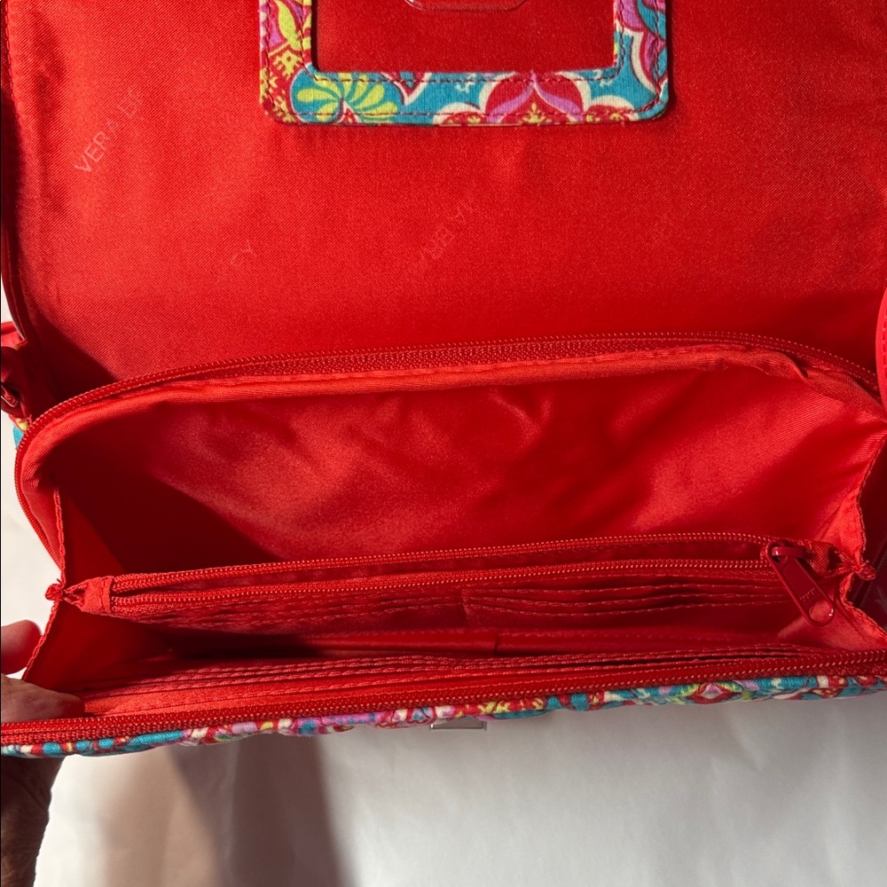 Vera Bradley Crossbody Bag Paisley In Paradise Turn Lock - Picture 8 of 12